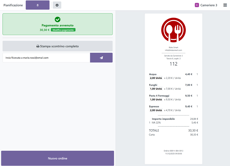 Sistema per conti accurati e nessuna perdita di incassi