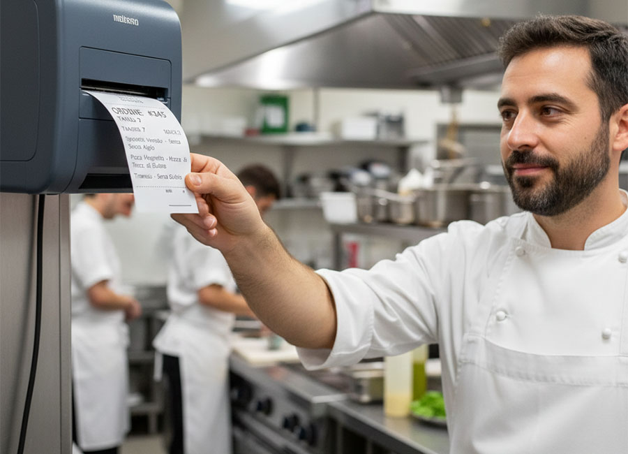 Sistema automatico di invio ordini a banco e cucina