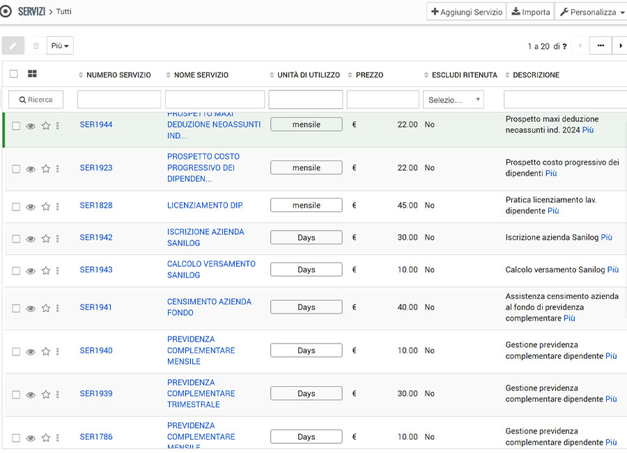 Software per la gestione centralizzata di clienti e pratiche